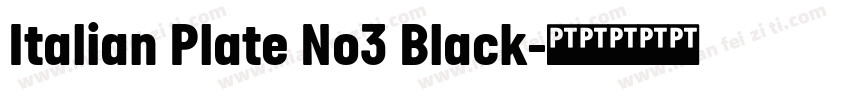Italian Plate No3 Black字体转换